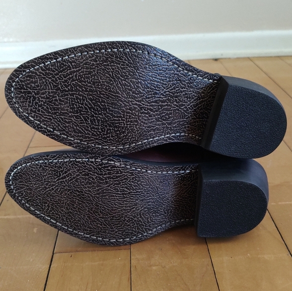 Men's Brown Leather Cowboy Boots - Picture 9 of 10